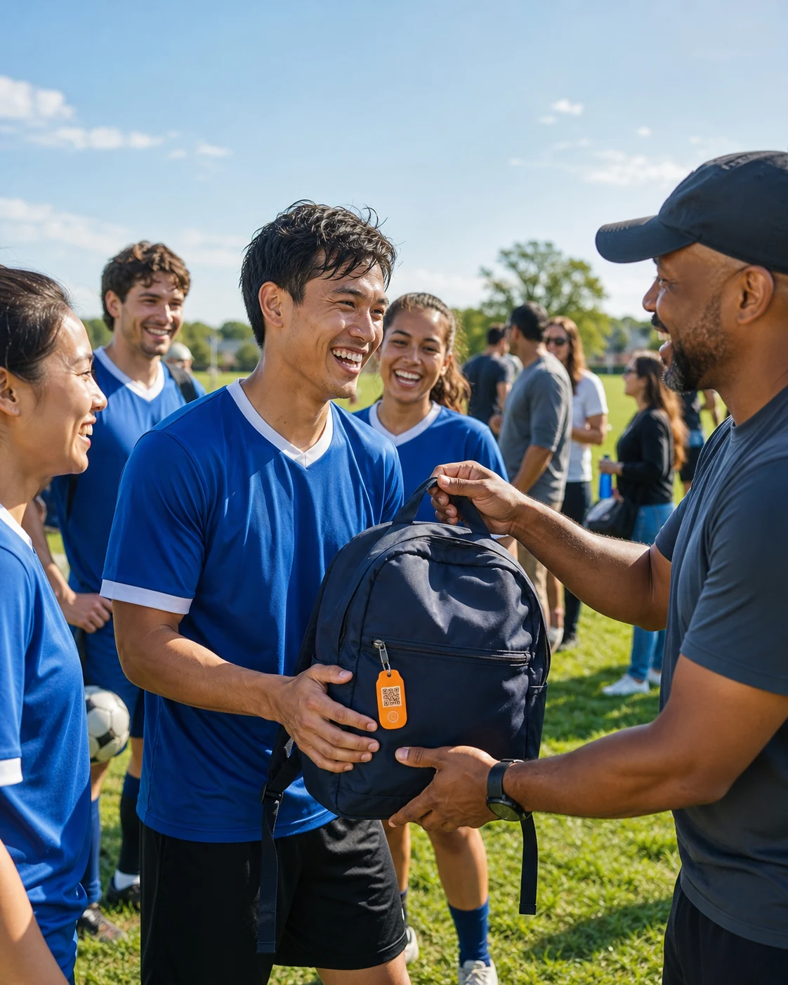A community sports bag being returned to its owner